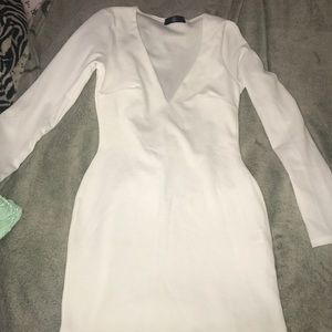 Missguided white long sleeve dress
